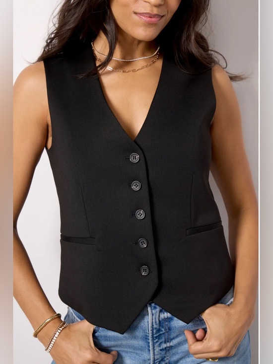 Theory Jackets & Blazers - Theory Black Sleeveless Button Vest